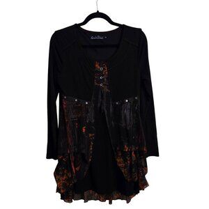 C Fait Pour Vous Unique Witchy Goth Sheer Overlay Dress Size XL